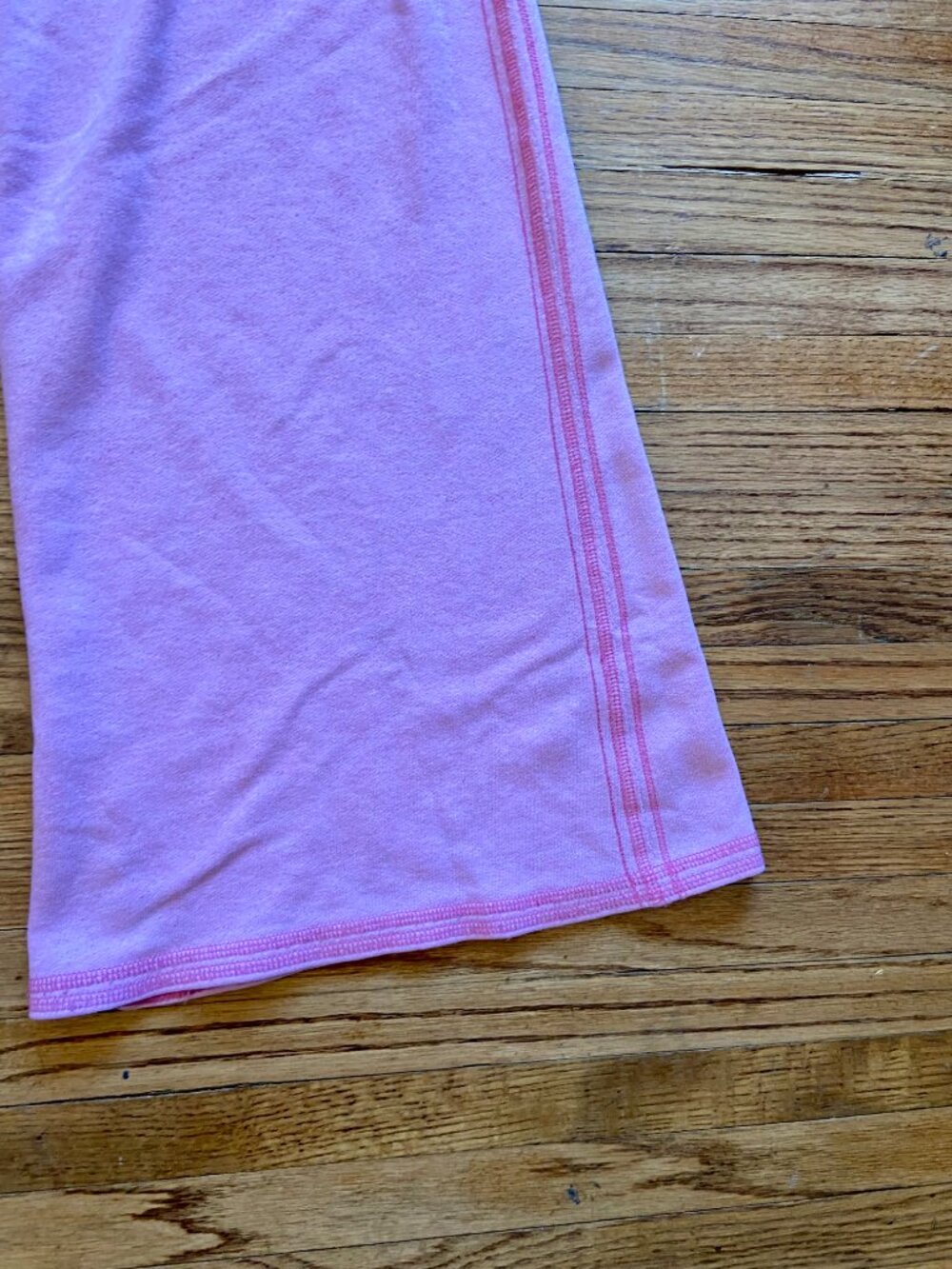 Victorias Secret PINK Flare Sweat Pants Drawstring Cotton Lightening Bolt Low L - Picture 6 of 14
